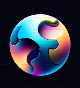 Abstrakte Puzzlekugel